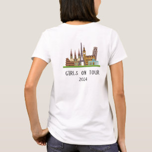CUSTOMIZABLE SUMMER EUROPE VACATION GIRLS ON TOUR T-Shirt