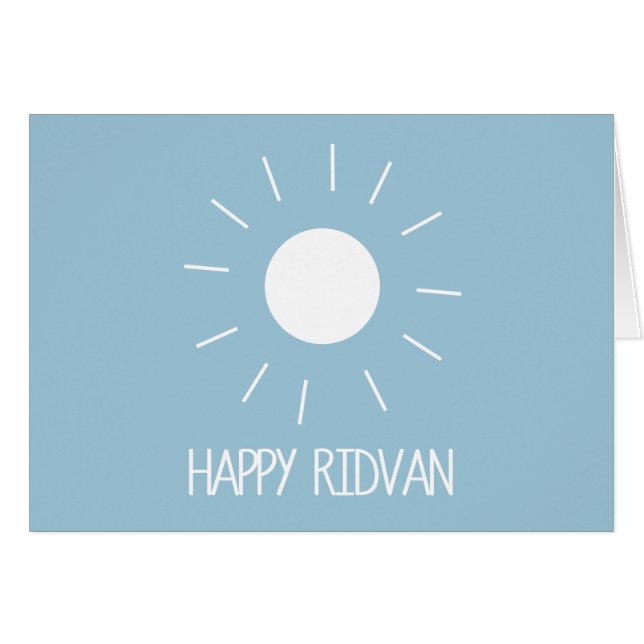 Customizable Sunny Happy Ridvan Baha'i Card (Front Horizontal)