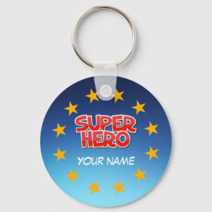 Customizable super hero key ring