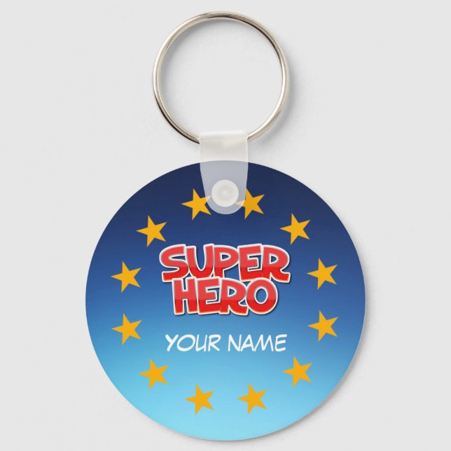 Customizable super hero key ring (Front)