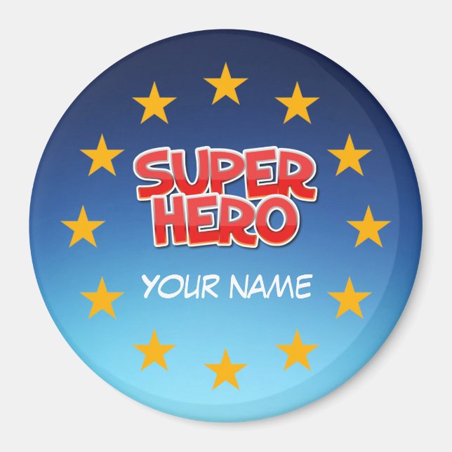 Customizable super hero magnet (Front)