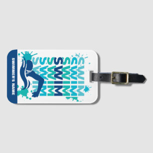 CUSTOMIZABLE Swim Athlete's Bag Tag