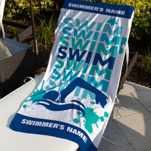 CUSTOMIZABLE Swim Athlete's Beach Towel