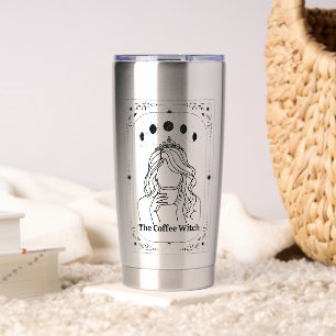 Customizable Tarot Card Coffee Lover Zodiac Whimsy Insulated Tumbler