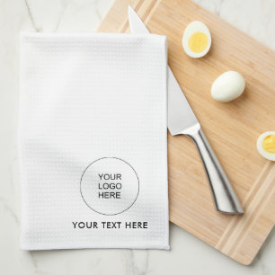 Customizable Template Your Business Logo Text Tea Towel