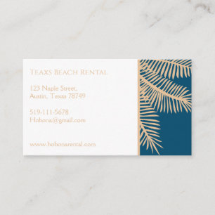 Customizable Texas beach rental business card