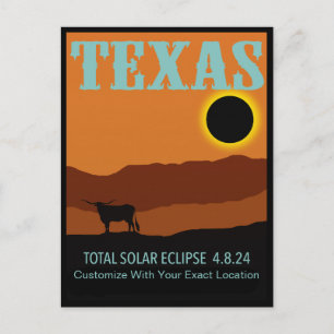 CUSTOMIZABLE Texas Eclipse Postcard