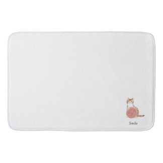 Customizable Text Cat and Ball of Yarn Author: Shi Bath Mat