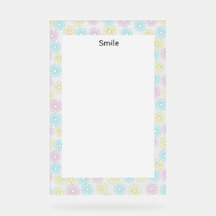 Customizable Text Flowers Pastel Acrylic Sign