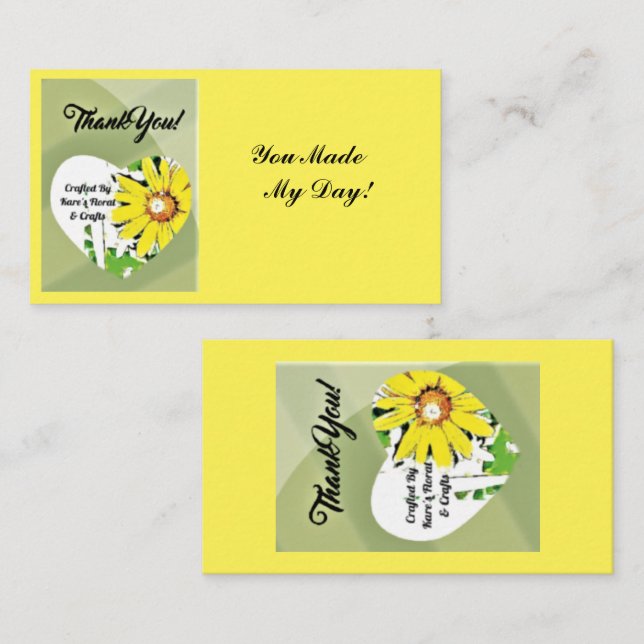 CUSTOMIZABLE THANK YOU - FLORIST CARD (Front/Back)