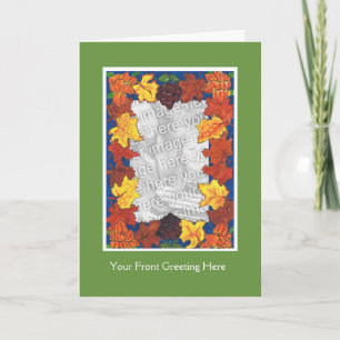 Customizable Thanksgiving Photo Card - Foliage