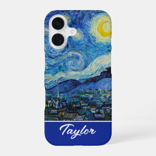 Customizable The Starry Night by Van Gogh iPhone 16 Case