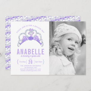 Customizable Tiara Photo Birthday Invitation