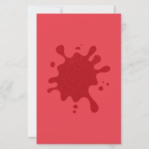 Customizable Tomato Red Splat Paper Sheet