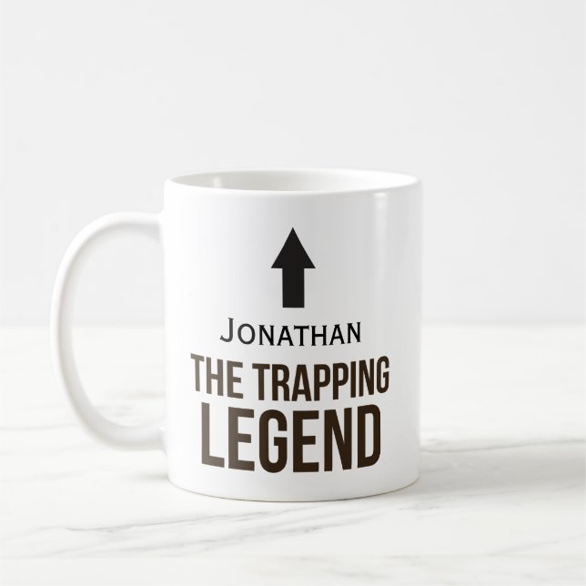 Customizable Trapping Coffee Mug Gift for Trappers (Left)