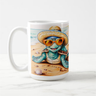 Customizable Turtle On The Beach Coffee Mug