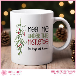 Customizable Under the Mistletoe Christmas Coffee Mug