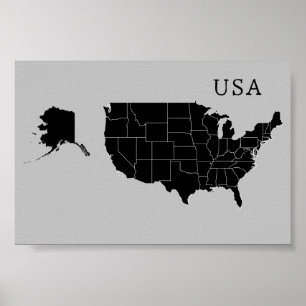 Customizable United States of America Map Poster
