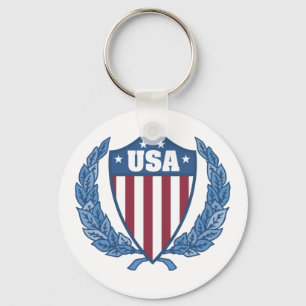 Customizable USA Emblem Keychains