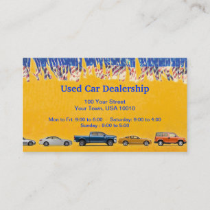 CUSTOMIZABLE Used Car Dealer Business Cards