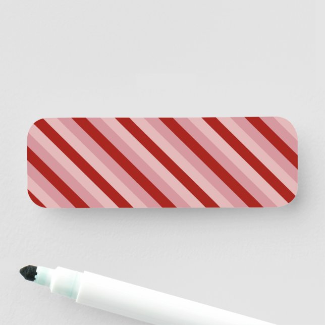 Customizable Valentine Stripes Name Tag (In Situ)