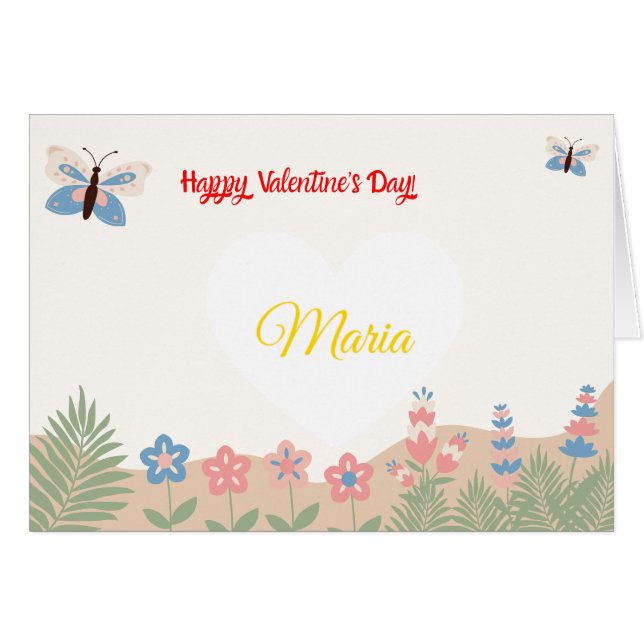 Customizable Valentine's Day card (Front Horizontal)