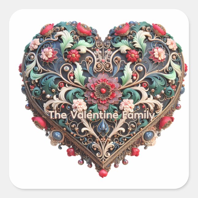 Customizable Valentine's day Sticker (Front)