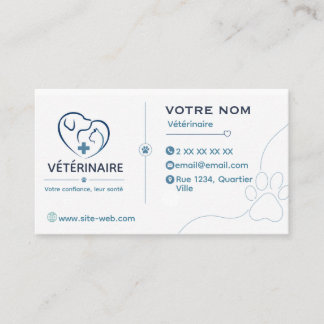 Customizable Veterinary Business Card