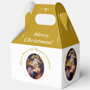 Customizable Vintage Nativity Christmas Favour Box