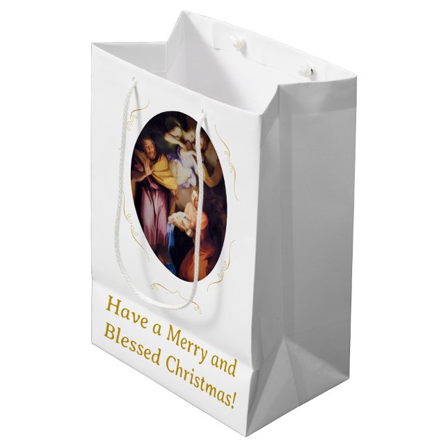 Customizable Vintage Nativity Christmas Gift Bag (Creator Uploaded)