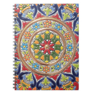 Customizable Vintage Spanish Tile Notebook