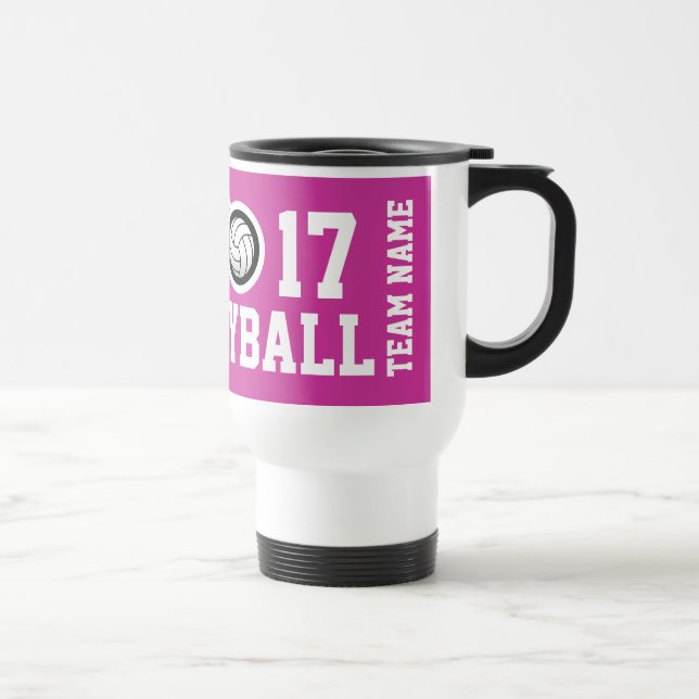 Customizable Volleyball travel mug (Right)