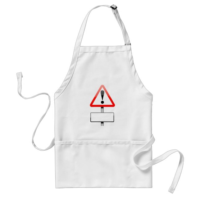 Customizable warning sign. standard apron (Front)