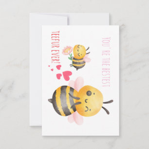Customizable Watercolor Bee Teacher Thank You Card