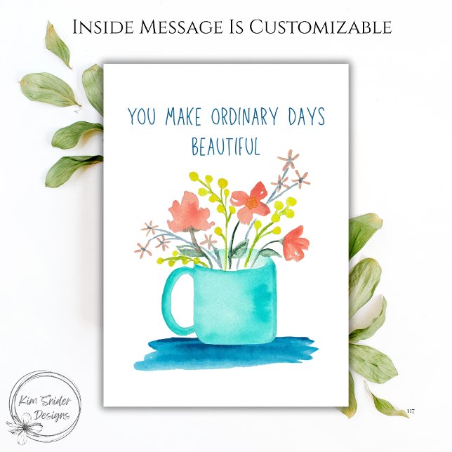 Customizable Watercolor Floral Love Card (Creator Uploaded)