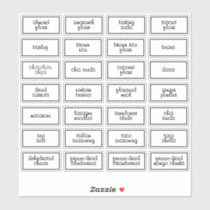 Customizable Waterproof White Pantry Labels