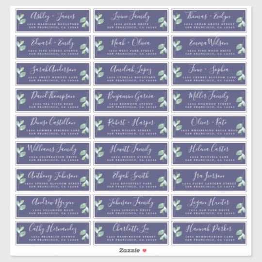 Elegant wedding address labels