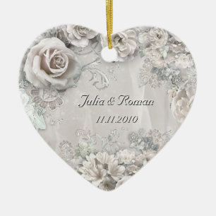 (Customizable) Wedding Heart Ceramic Tree Decoration