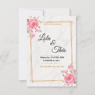 Customizable wedding invitation Template