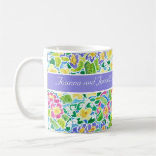 Customizable Wedding Mug, Spring Primroses Coffee Mug
