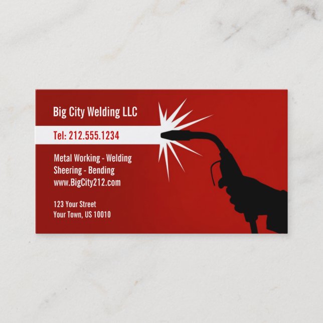 CUSTOMIZABLE Welding Business Card (Front)