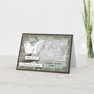 CUSTOMIZABLE White Dove Christmas ... - Customised Holiday Card