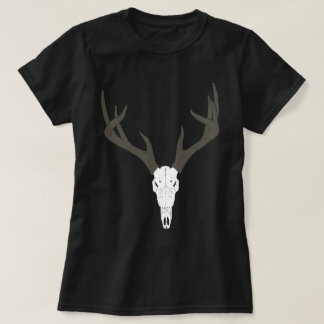Customizable White-Tailed Deer Skull T-Shirt