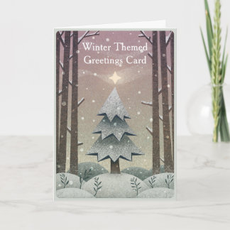 Customizable Winter Themed Greeting Card