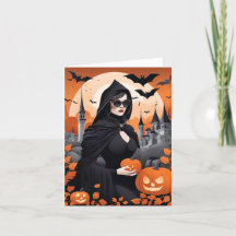 Customizable Witchy Vibes Folding Card