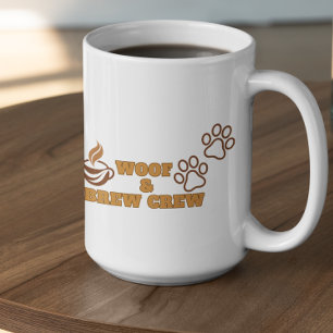Customizable Woof and Brew Crew Coffee Mug