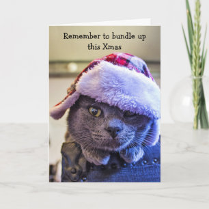 CUSTOMIZABLE XMAS CAT CARD