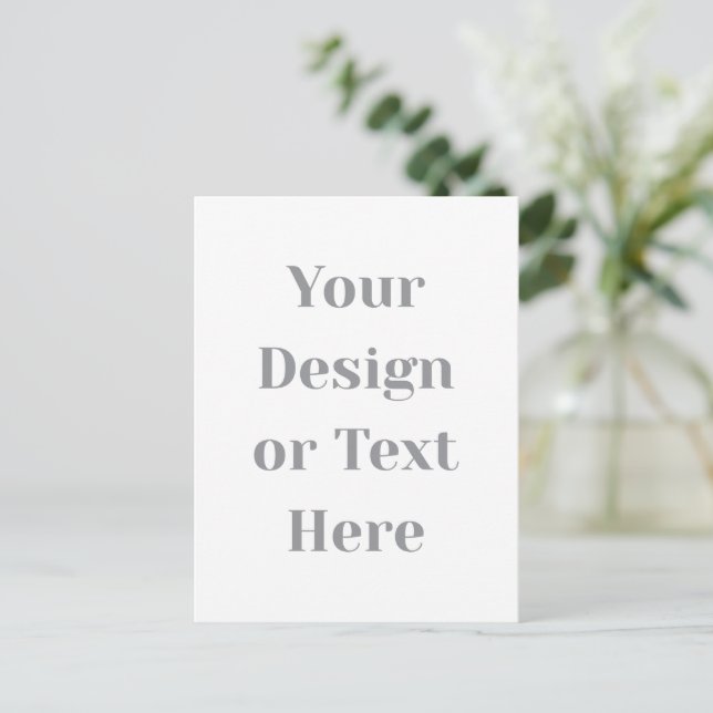 Customizable Your Design or Text Here Personalized Announcement Postcard (Standing Front)