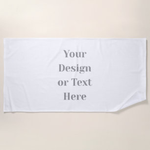 Customizable Your Design or Text Here Personalized Beach Towel