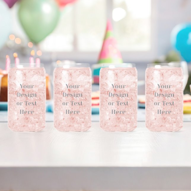 Customizable Your Design or Text Here Personalized Can Glass (Insitu (Birthday))